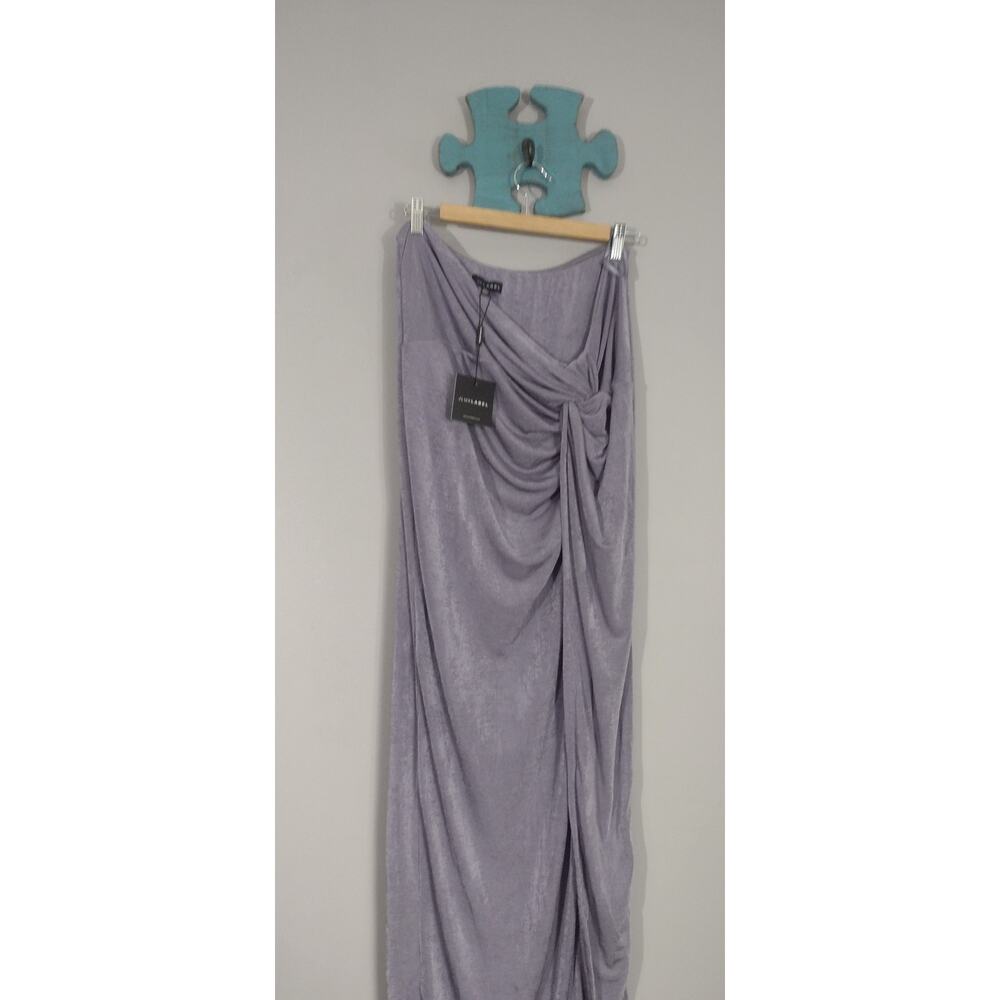 NWT JLUXLABEL Lavender Long Maxi Slit Spandex Stretch Skirt XXL